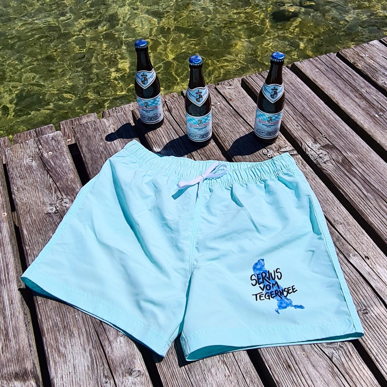 Badeshort "Servus vom Tegernsee"