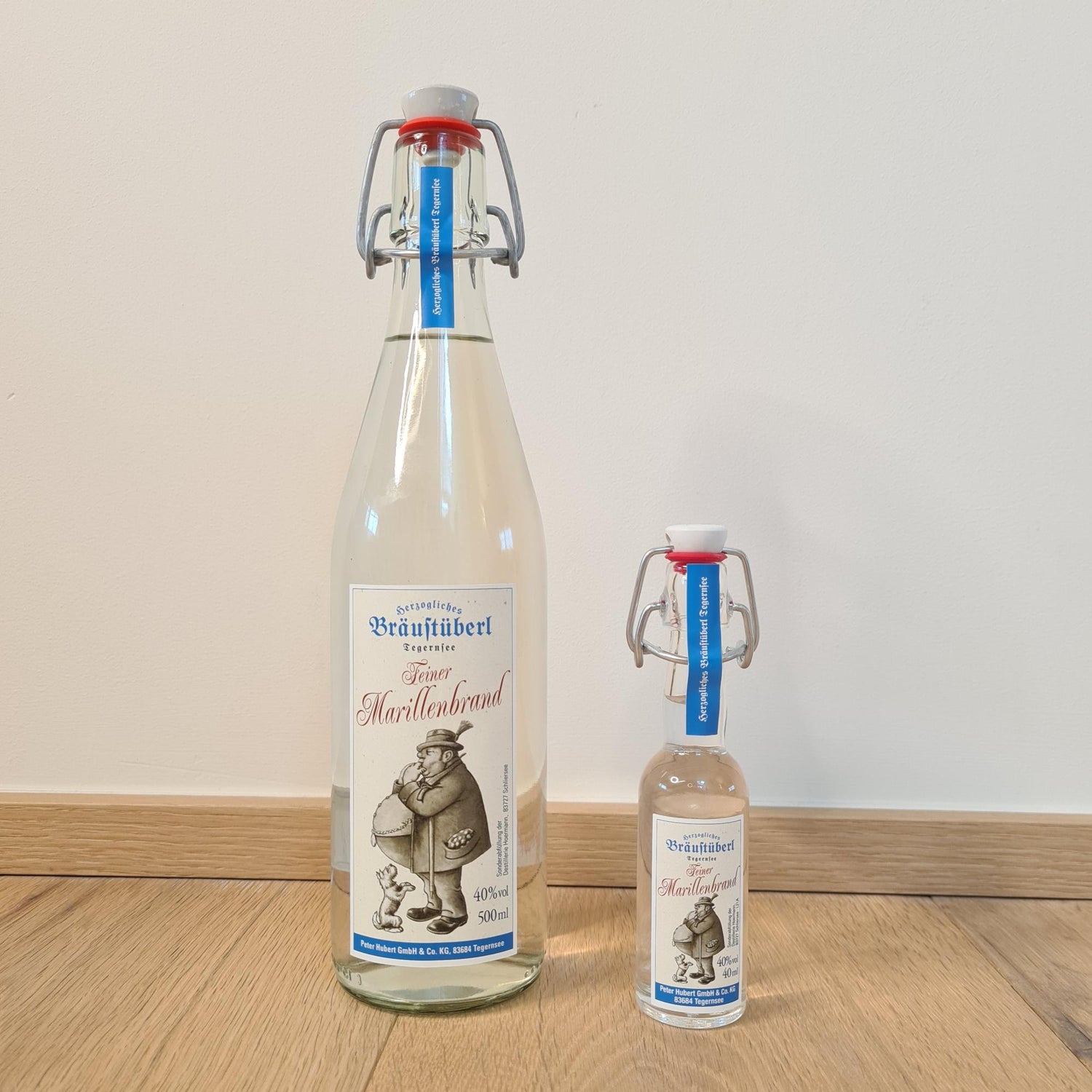 Bräustüberl Marillenbrand in der Bügelflasche