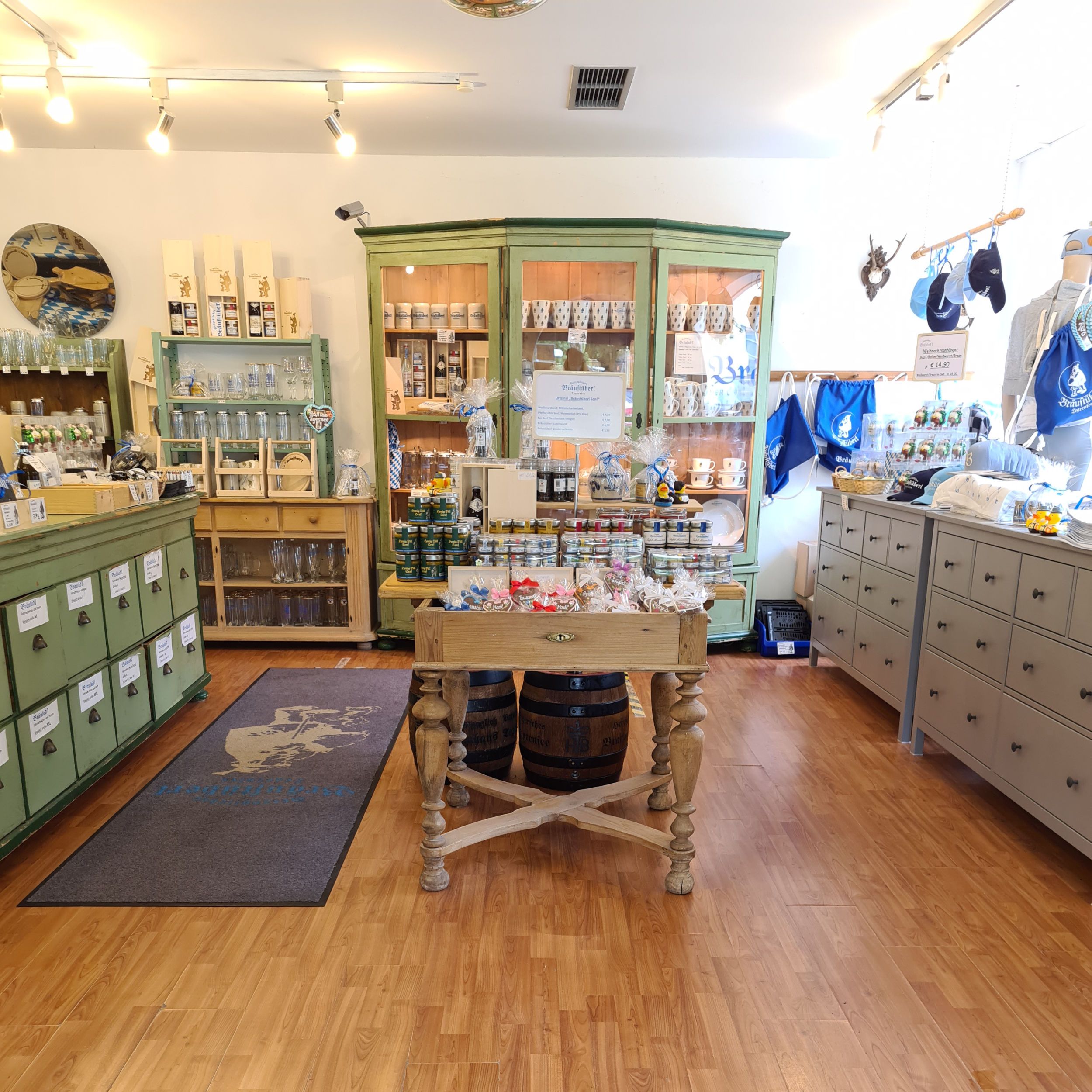 Inside the Bräustüberl Shop in Tegernsee