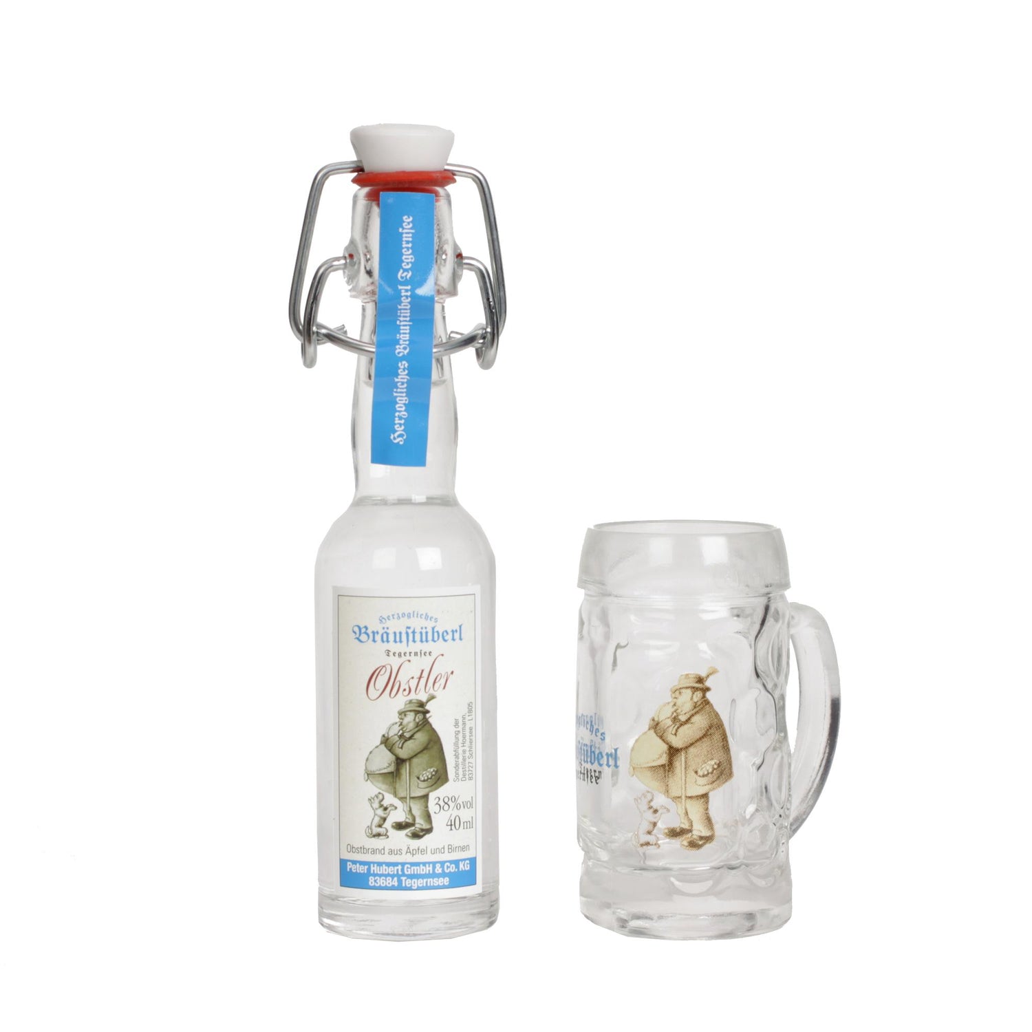 Bräustüberl Obstler mit Stamperl