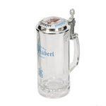 Glaskrug "Bräu-HTB" 0,5l mit Zinndeckel
