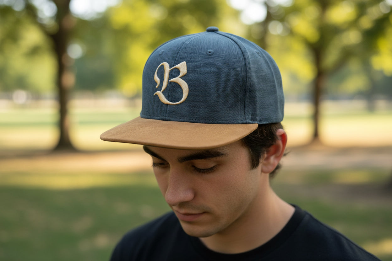 Bräustüberl Snapback Cap "B" Jeansblau