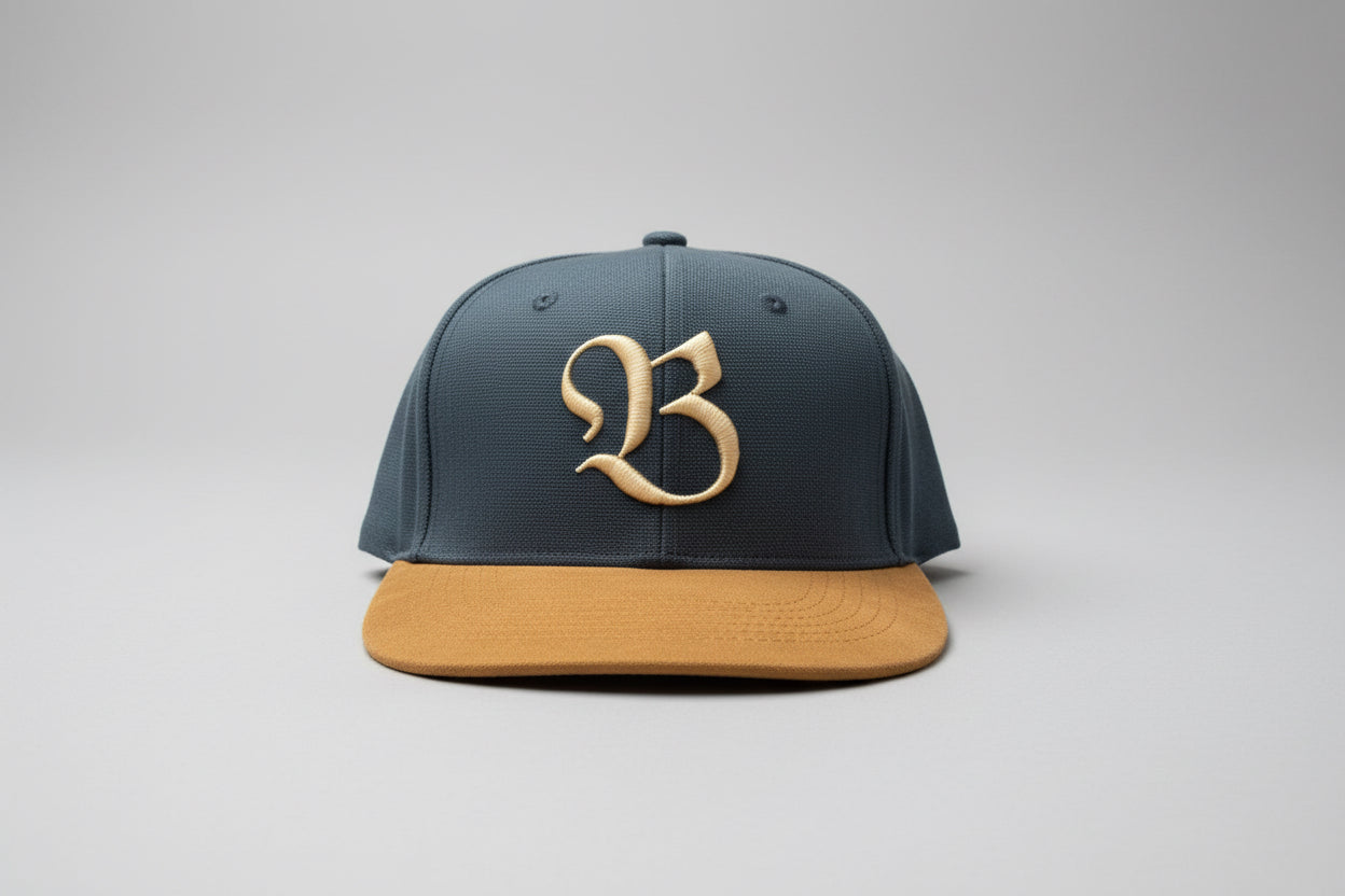 Bräustüberl Snapback Cap "B" Jeansblau