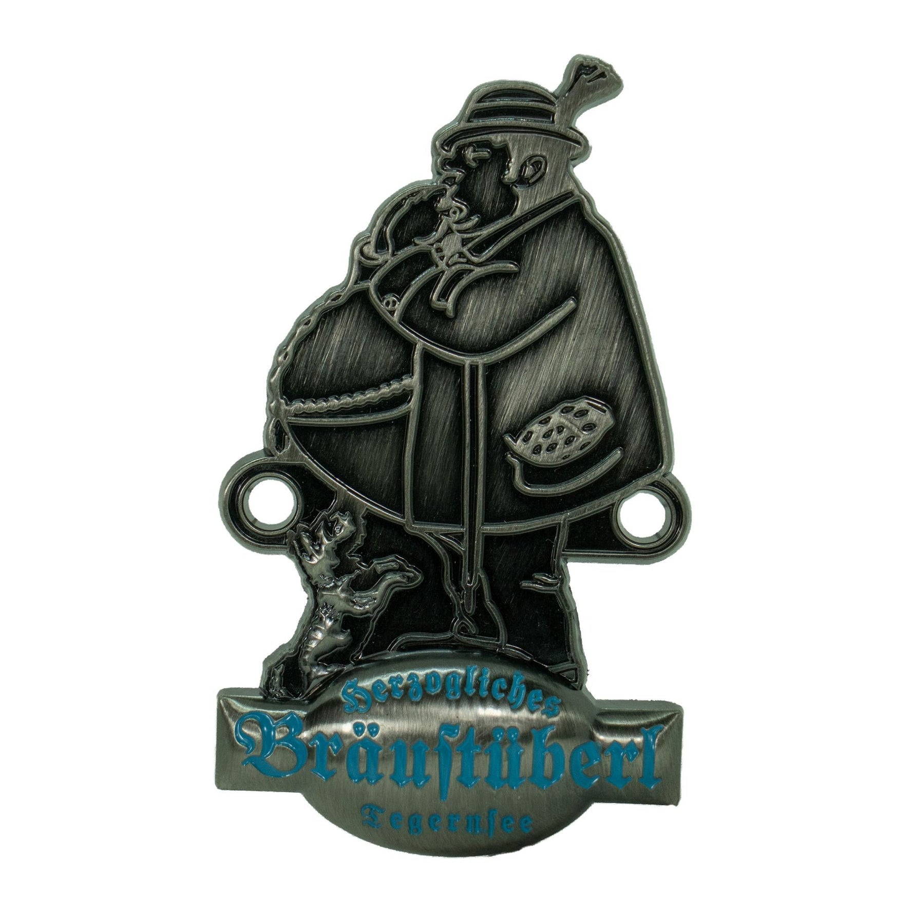 Buzi Autokühlergrill - Plakette anthrazit - Bräustüberl Tegernsee