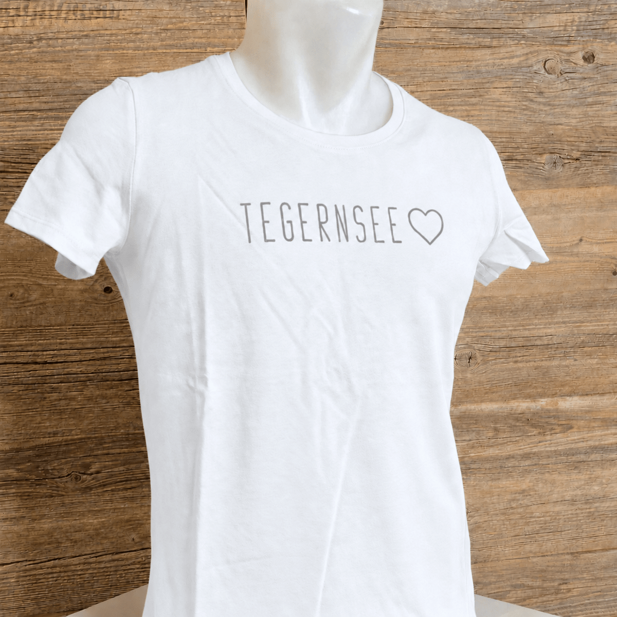 Damen T-Shirt Tegernsee Herz WEISS S - Bräustüberl Tegernsee