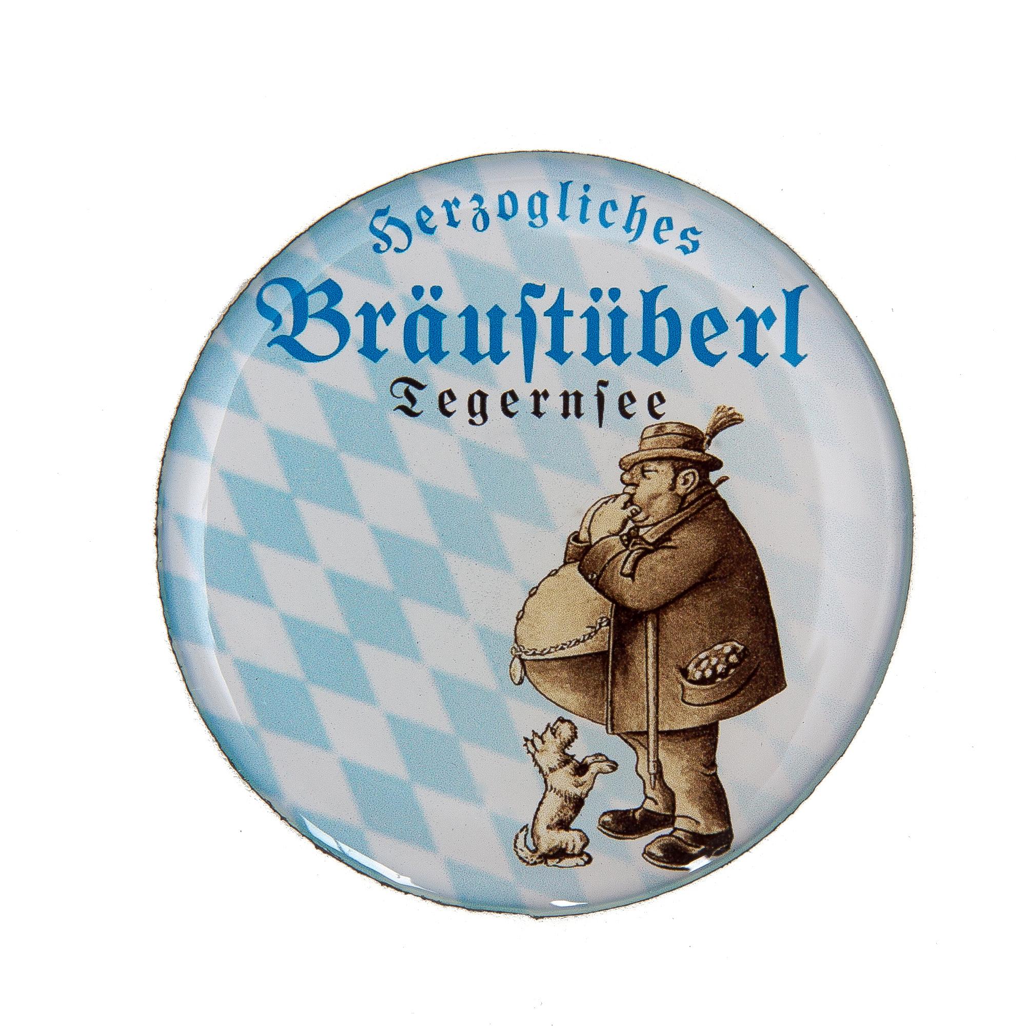 Gel - Magnet "Buzi" rund - Bräustüberl Tegernsee