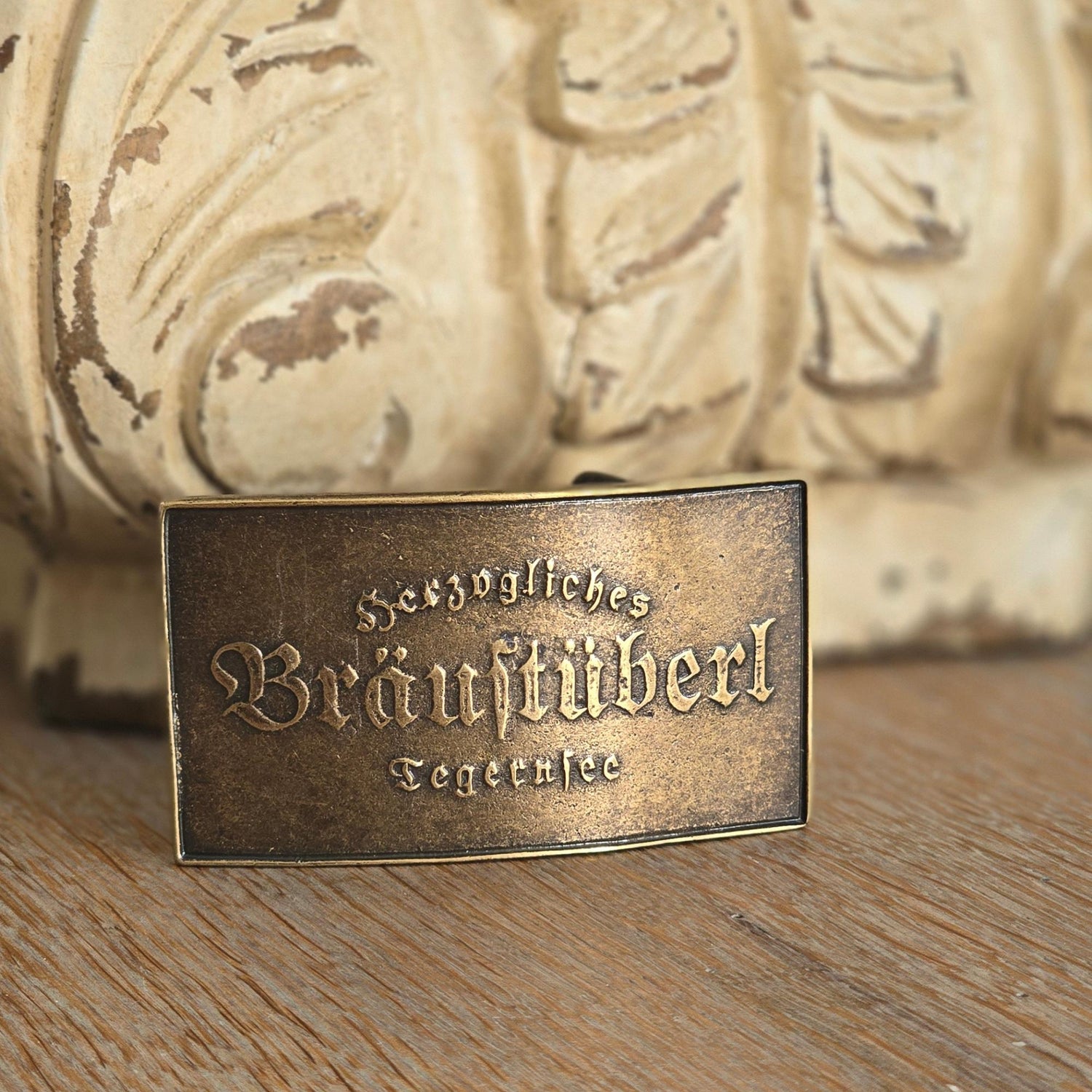 Gürtelschließe "Bräustüberl" - eckig - Bräustüberl Tegernsee