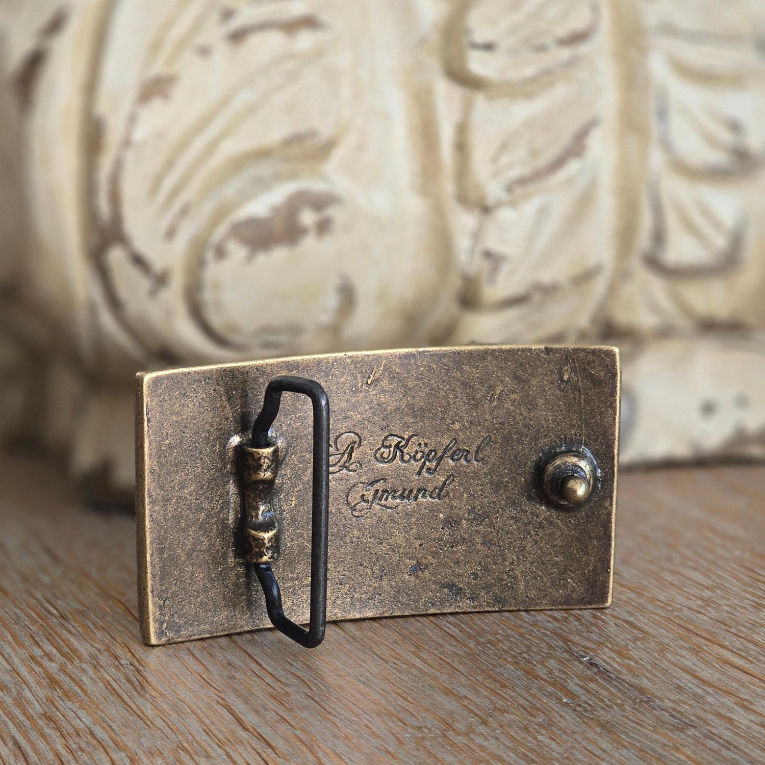 Gürtelschließe "Bräustüberl" - eckig - Bräustüberl Tegernsee