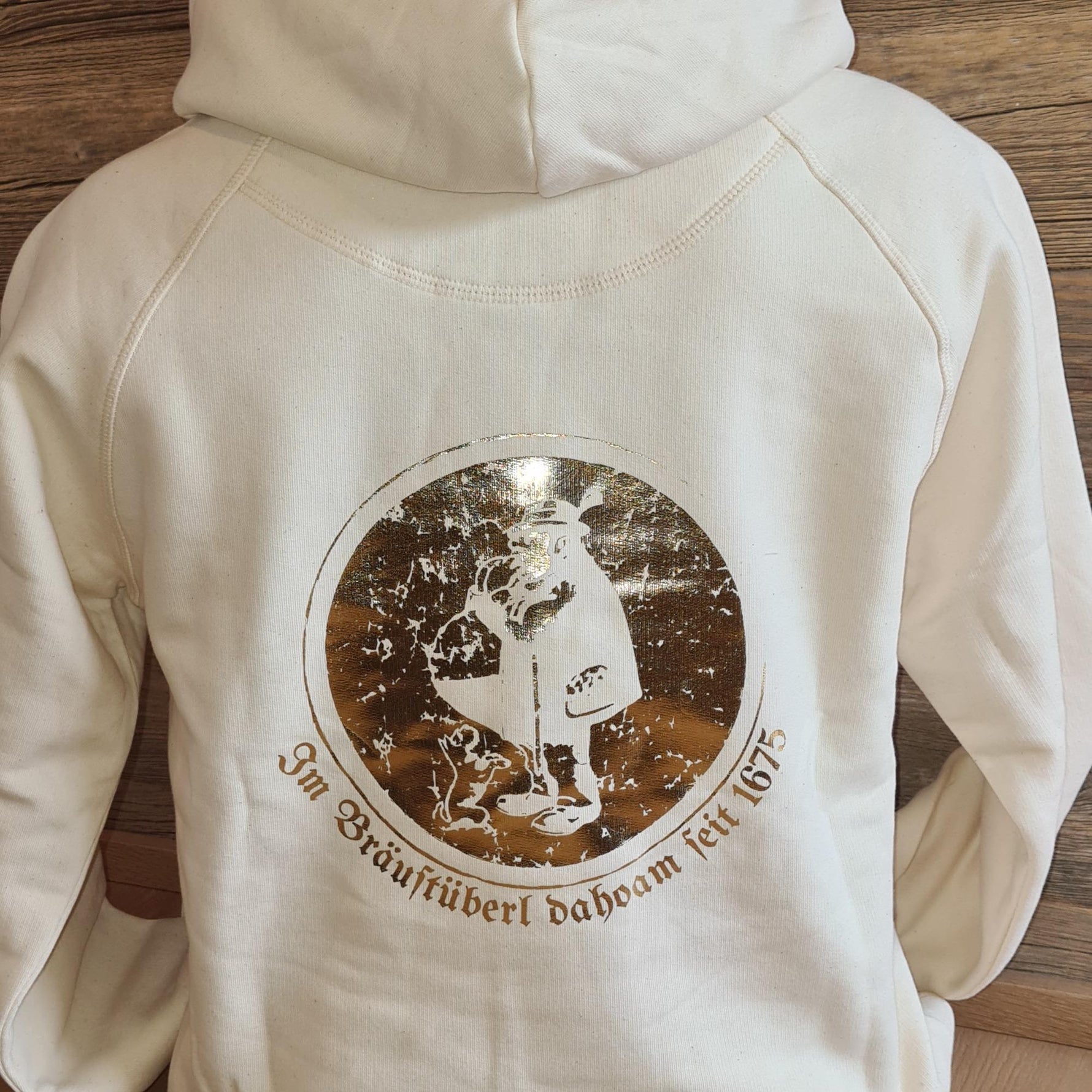 Hoodie "Bräustüberl" Natural Raw S - Bräustüberl Tegernsee