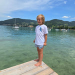 Kinder T-Shirt "Servus vom Tegernsee" Weiss 3 - 4 Jahre - Bräustüberl Tegernsee