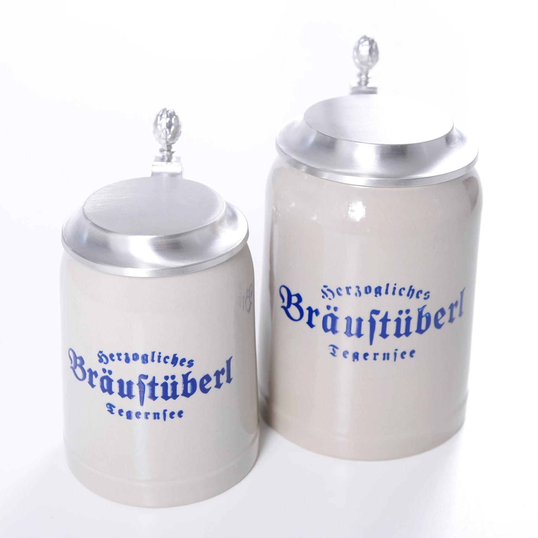 Krug "Bräustüberl" mit Zinndeckel 0,3l - Bräustüberl Tegernsee