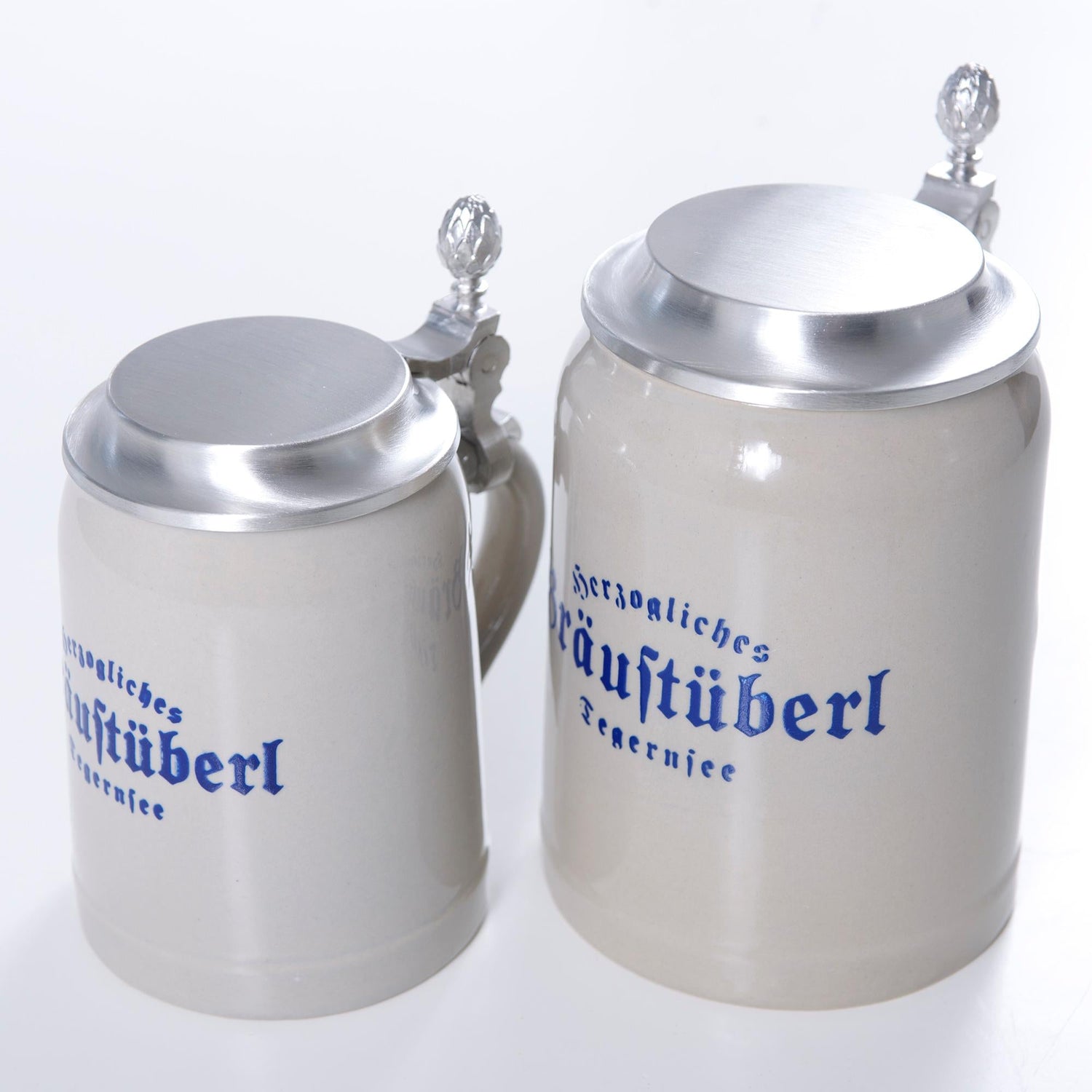 Krug "Bräustüberl" mit Zinndeckel 0,3l - Bräustüberl Tegernsee