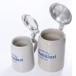 Krug "Bräustüberl" mit Zinndeckel 0,3l - Bräustüberl Tegernsee