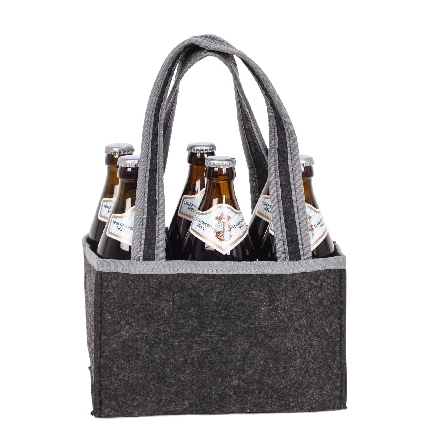 Männerhandtasche "Filz" gestickt - Bräustüberl Tegernsee