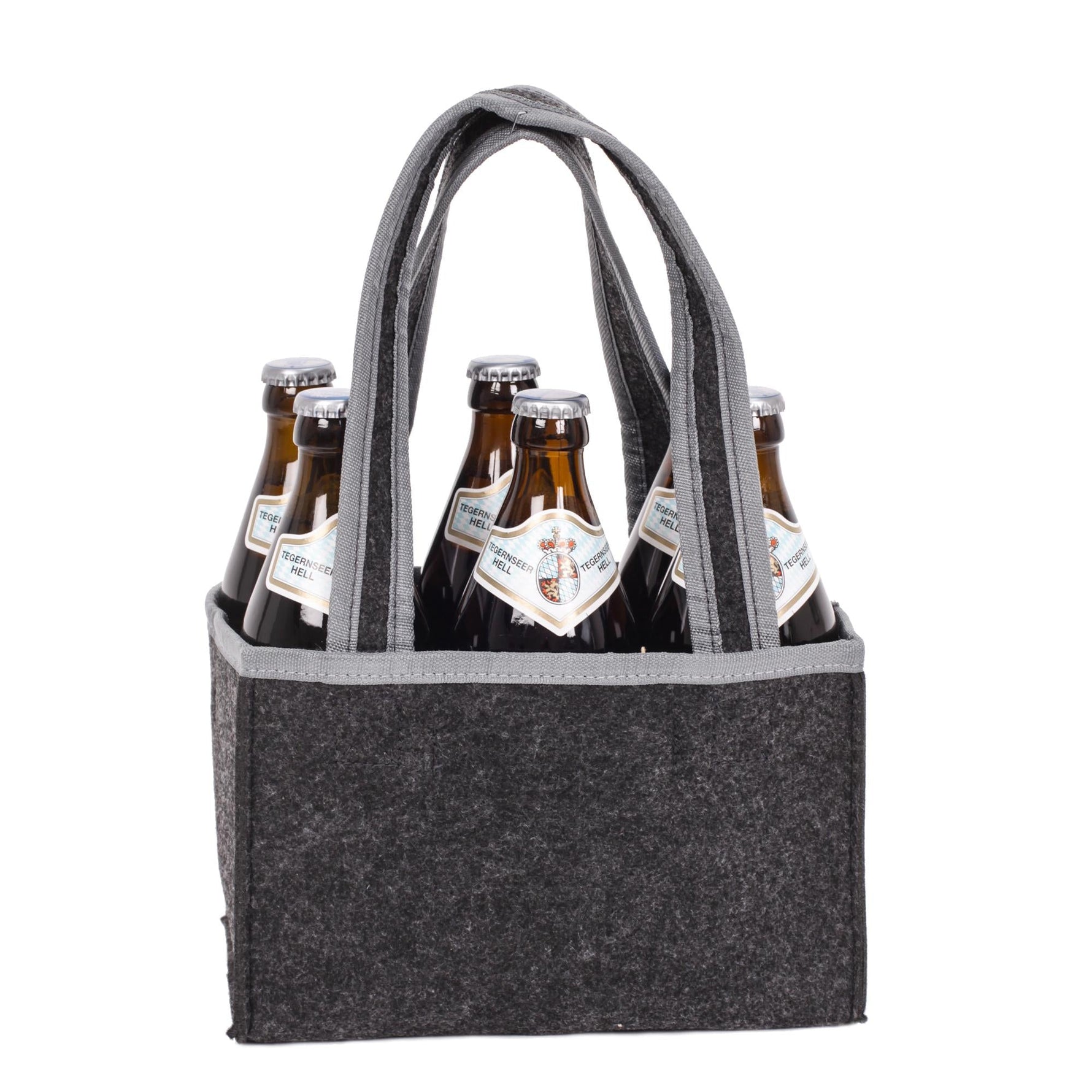 Männerhandtasche "Filz" gestickt - Bräustüberl Tegernsee